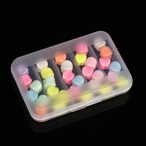 Transparent PP Plastic Storage Box 5 Compartment Rectangular Jewelry Battery Earplug Pen Tip Small Square Container - Product Image 3