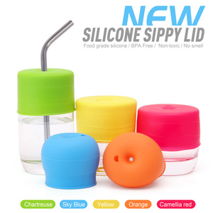 BPA Cấp Thực Phẩm Miễn Phí Silicone Rơm Tràn Bằng Chứng Nắp Bụi Bằng Chứng Phổ Phù Hợp Tái Sử Dụng Silicone Rơm Nắp Cho Ly - Product Image 4