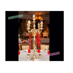 Candelabro de Cristal y Metal con Diseño de Boda India, Duradero, con Tamaño Personalizado, Centro de Mesa para Ceremonia de Boda Real - Product Image 1
