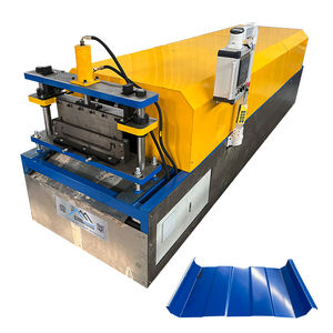 Machine de formage de tôles à joint debout entièrement automatique, à haut rendement, contrôlée par PLC, équipée d'un système de découpe hydraulique, populaire au Mexique - Product Image 1