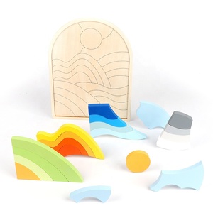 Offerta Speciale: <span class=keywords><strong>Puzzle</strong></span> in Legno Mi per Bambini 2-7 Anni, Gioco Educativo Fai-da-Te con Paesaggi Marini, Blocchi con Forme Geometriche - Product Image 6