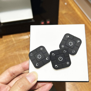 Tastiera in Silicone Personalizzata per Macchine da <span class=keywords><strong>Caffè</strong></span>, Pulsanti Tattili Impermeabili con Icone Incise al Laser, Conforme RoHS - Product Image 1