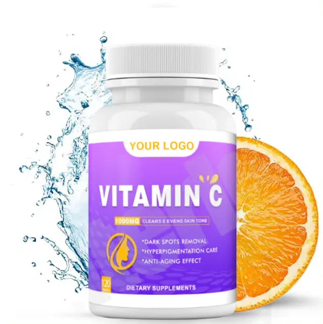 Cápsulas de vitamina C para Suplemento de saúde cápsulas de vitamina C para clareamento da pele ce vc