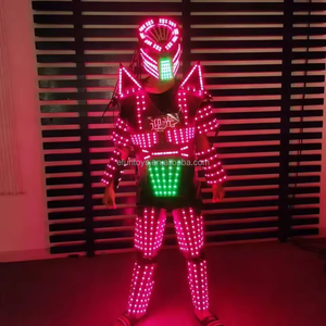 <span class=keywords><strong>Club</strong></span> de nuit carnaval Rave scène fête porter LED Robot costume brillant Performance vêtements fête déguisement danse LED Robot Costume - Product Image 4