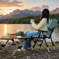 Chaise de pêche tout-terrain pliable avec dossier réglable, cadre en fer, tissu extérieur imperméable pour la pêche à la carpe