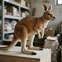 Modèle d'animal animatronique kangourou simulé personnalisé pour les expositions de zoo parcs à thème centres commerciaux décor australien