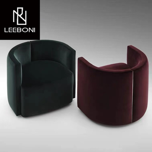 Chaise design de luxe sur mesure <span class=keywords><strong>sans</strong></span> jambe <span class=keywords><strong>fauteuil</strong></span> rembourré de forme ronde en tissu pour le salon - Product Image 4