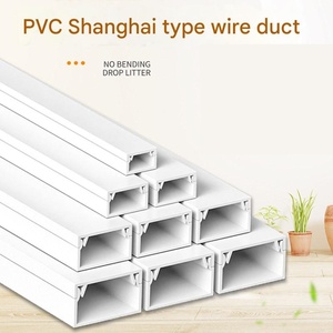 Gouttière pour câbles en <span class=keywords><strong>PVC</strong></span> - Matériau neuf, blanc pur, ignifuge, carrée, 20-100 mm pour installation <span class=keywords><strong>de</strong></span> câblage apparent - Product Image 6