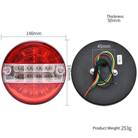 Nouveau 12V 24V haute luminosité LED remorque lumière ronde camion queue marqueur lampe universelle étanche