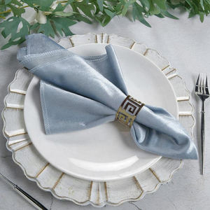 Serviettes en lin douces et confortables Revêtements de table en tissu de coton avec motifs imprimés ou brodés pour le dîner Style uni - Product Image 2