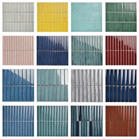 Carreaux de mosaïque en céramique modernes minimalistes de style nordique, longs et en forme de bande, pour la décoration murale de la salle de bain, des toilettes, de la cuisine, du café, du bar, imperméables