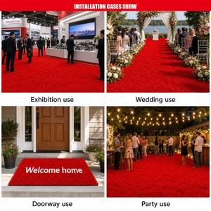 Tapis d'extérieur en rouleau <span class=keywords><strong>de</strong></span> <span class=keywords><strong>gazon</strong></span> rouge 50m² pour événements et mariages – Fabricant chinois, prix bas, tapis synthétique doux - Product Image 6
