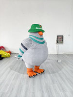 Costume de mascotte gonflable publicitaire OEM en forme de mouette, tenue de mascotte d'oiseau en peluche pour adulte, idéal pour la promotion de marques de bière, les événements et les défilés