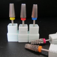 Juego de 5 Brocas de Carburo de Tungsteno 4XC para Uñas, con Barril de Seguridad Grande, para Belleza