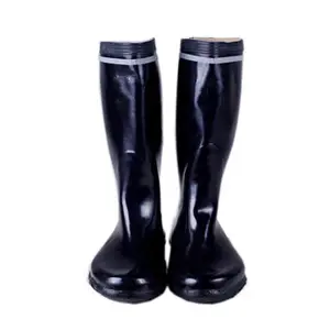 Safety live work high quality rubber anti-slip waterproof custom black high electric insulating boots