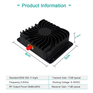 เครื่องขยายสัญญาณเราเตอร์ WiFi 8W, การ์ดเครือข่ายไร้สายเครื่องขยายสัญญาณแบบสองทิศทาง5GHz 802.11ac EP-AB052 EP-AB052 8W WiFi SIG - Product Image 4
