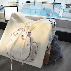 Conjunto Deportivo Xinglan Otoño/Invierno para Mujer, 2 Piezas, Top Corto y Pantalones Jogger de Algodón Tejido, Tallas Grandes - Product Image 3