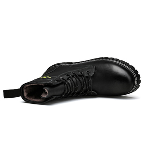 <span class=keywords><strong>Botas</strong></span> de Trabajo Estilo Martin para Hombre y <span class=keywords><strong>Mujer</strong></span>, <span class=keywords><strong>Botas</strong></span> de Seguridad con Plataforma Elevada, de Cuero, Altura Media, Acolchadas de Algodón, Cálidas - Product Image 2