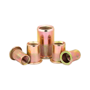 Anh & Mỹ kéo <span class=keywords><strong>cap</strong></span> Đầu phẳng có khía đinh tán Nuts Class 4 Ô tô sử dụng 1/4 3/8 5/16 5/32 8 # kẽm mạ kết thúc - Product Image 5