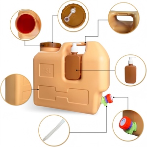 Conteneur d'eau de camping de 15 L, conteneur de stockage d'eau, bidon de stockage avec robinet pour barbecue, <span class=keywords><strong>randonnée</strong></span>, <span class=keywords><strong>randonnée</strong></span> pédestre, lavage de <span class=keywords><strong>vaisselle</strong></span> d'urgence - Product Image 3