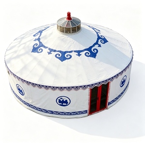 Yurt mongol à <span class=keywords><strong>prix</strong></span> de gros avec tissu toutes saisons, tente mongole pour opération à long terme en station balnéaire - Product Image 4