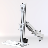 Meisonic T8-GA02KB-SPA Argent, Bras de montage robuste pour moniteur, Automatique, Populaire 2026, pour ligne de test, pour machines d'automatisation industrielle