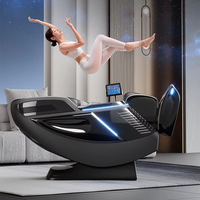 Sillón de Masaje Eléctrico Shiatsu 3D Inteligente de Lujo, con Doble Riel, Gravedad Cero, Multifuncional, Reclinable para el Hogar