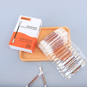 100% yeni ve en kaliteli tek kullanımlık iodoliquid sıvı dolu çubukla tıbbi 60 adet iodocotton pamuk swablar - Product Image 3