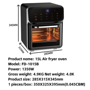 2025 FS <span class=keywords><strong>Visual</strong></span> 10L 15L Horno Consumer Reports Mejor estante caliente sin aceite como se ve como freidora de aire de cresta plateada sin aceite Freidora De - Product Image 6