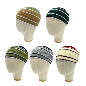 Chapeau Kufi tricoté multicolore élégant avec bonnet de prière ethnique pour homme et chapeau Kopiah de voyage pour usage quotidien – Vente en gros - Product Image 1