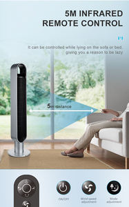 Nouveau design, matériaux ABS, <span class=keywords><strong>ioniseur</strong></span>, <span class=keywords><strong>ventilateur</strong></span> tour sans pales intelligent numérique WiFi sans fil, moteur 100% cuivre, utilisation domestique, extérieure, garage - Product Image 6