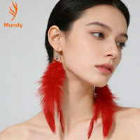 Boucles d'oreilles pendantes en plumes pour tenue de fête parfaite - Cadeau d'anniversaire, vente en gros pour petites entreprises, style bohème