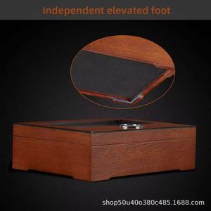 Humidor de Cigarros de Madera, Caja de Almacenamiento de Escritorio a Prueba de Humedad, con Tapa Transparente Abatible, de Madera de Cedro - Product Image 3