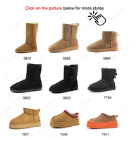 Bottes et Bottines Classiques pour Hommes, Chaudes d'Hiver, en Fausse Fourrure et Peau de Mouton, Imprimées, Fabriquées sur Mesure