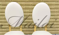 Nouveau design de chaise de mariage en acier inoxydable chaise de mariée et de marié chaise Mr & Mrs chaise arrière pour la décoration de mariage