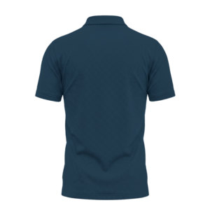 Handee Men'<b>s</b> Navy Blue Short Sleeve Cotton <b>Polo</b> <b>Shirt</b> Solid Color Casual Style Breathable Woven Fabric Regular Fit - Product Image 2