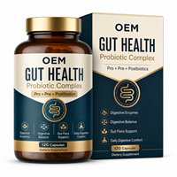 Suplemento Digestivo al por Mayor para el Bienestar Intestinal, Cápsulas de Complejo Probiótico Profesional, Fabricante OEM