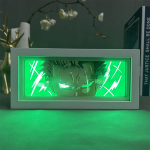 Caja de Luz 3D de Papel Recortado de <span class=keywords><strong>Anime</strong></span> Japonés, Marco de Caja de Sombras de Manga con Luces Led, Lámpara de Noche para Escritorio de Dormitorio, Regalos de Cumpleaños - Product Image 1