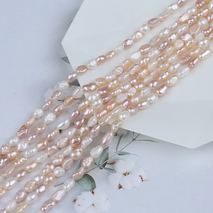 ไข่มุกน้ำจืดแท้ทรงบาร็อค ขนาด 4-5 มม. รูด้านข้าง สีขาว แสงสองด้าน สำหรับทำสร้อยคอ สร้อยข้อมือ ขายส่ง - Product Image 3