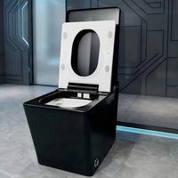 Toilette intelligente au design carré, commande vocale, multifonction, télécommande, pour suites d'hôtellerie cinq étoiles