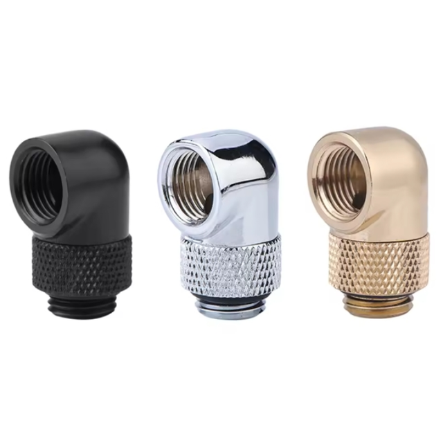 90 Degree Elbow Fitting G1/4 Thread Hard Tube Fitting Connector Water Cooling Fittings for Computer Liquid Cooling System
