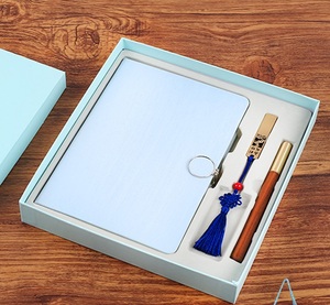 High Quality Custom Logo A5 Hardcover Leather Planner <b>Diary</b> <b>Notebook</b> With Pen Gift Set USB Flash Drive - Product Image 3