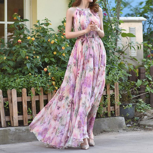 Vestidos de gasa con volantes para <span class=keywords><strong>mujer</strong></span>, vestido de vacaciones de longitud media, primavera y verano, <span class=keywords><strong>2022</strong></span> - Product Image 2