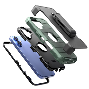 Custodia Robusta Antiurto in TPU+PC per <span class=keywords><strong>iPhone</strong></span> 16 con Clip da Cintura e Fondina - Product Image 2
