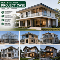 Casa Prefabricada de Tres Pisos de Nuevo Diseño, Villa de Lujo Prefabricada de 5 Dormitorios, Casa con Estructura de Acero Ligero con Muebles