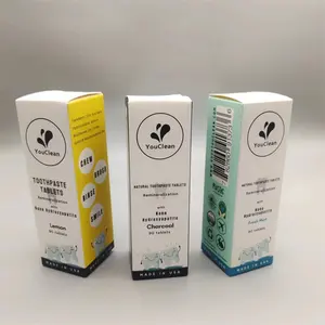 Caixa de estoque de cartão grosso para ferramentas cosméticas, caixa de pasta de dente personalizada, caixa de impressão de pasta de dente, embalagem quente e sofisticada