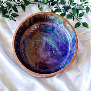 Bol à salade en verre poli, design Wabi-Sabi, passe au lave-vaisselle, écologique, moderne, léger, décoratif, haut de gamme - Product Image 1