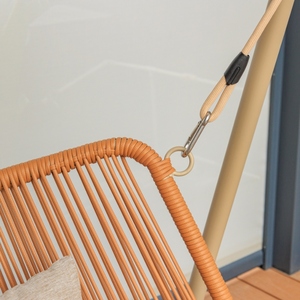 Fauteuil suspendu de patio <span class=keywords><strong>avec</strong></span> auvent, ensemble de mobilier de jardin pour café, balcon, <span class=keywords><strong>piscine</strong></span>, mobilier d'extérieur - Product Image 5