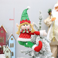 Arbre de Noël Navidad 30cm Elfes Elfe de Noël Jambes suspendues Arbre de Noël Pendentif Elfes de Noël
