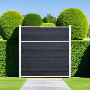 Venta directa de fábrica Valla compuesta de plástico y madera ignífuga Valla de jardín de privacidad Valla compuesta de privacidad clásica para exteriores - Product Image 2